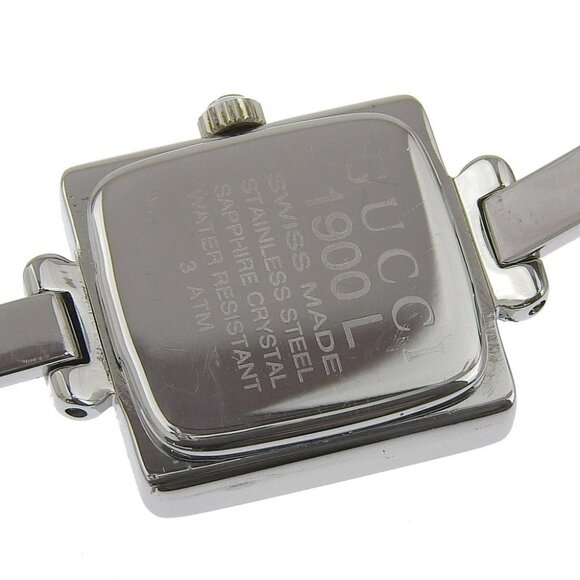 GUCCI Watches 1900L blackDial Stainless Steel Quartz Analog display Women - Picture 7 of 8